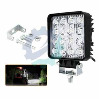 48W Forklift truck LED square headlight lamp 12V-80V